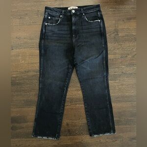 AMO Chloe Crop Black Denim